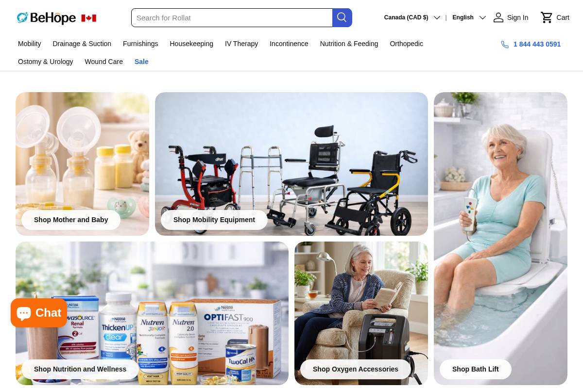 behope.ca homepage screenshot