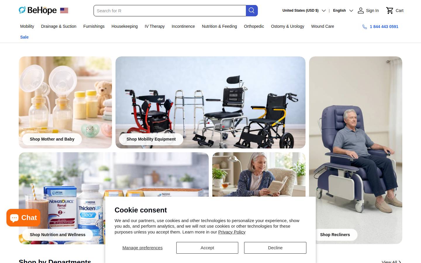behope.com homepage screenshot