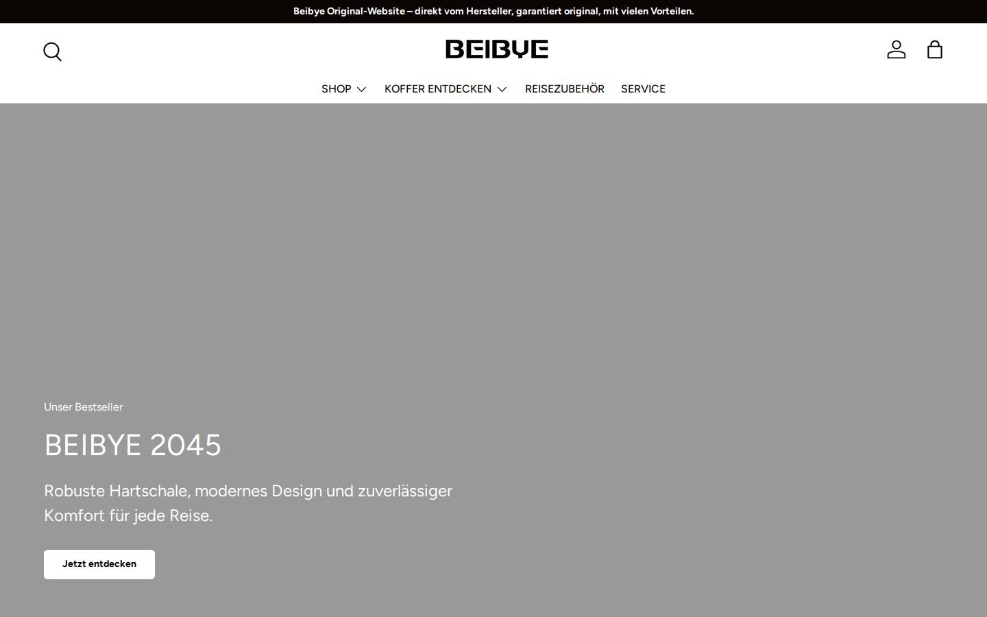beibye-koffer.de homepage screenshot