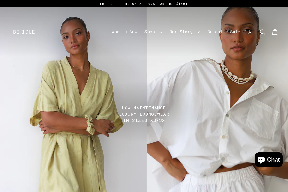 Be Idle homepage screenshot