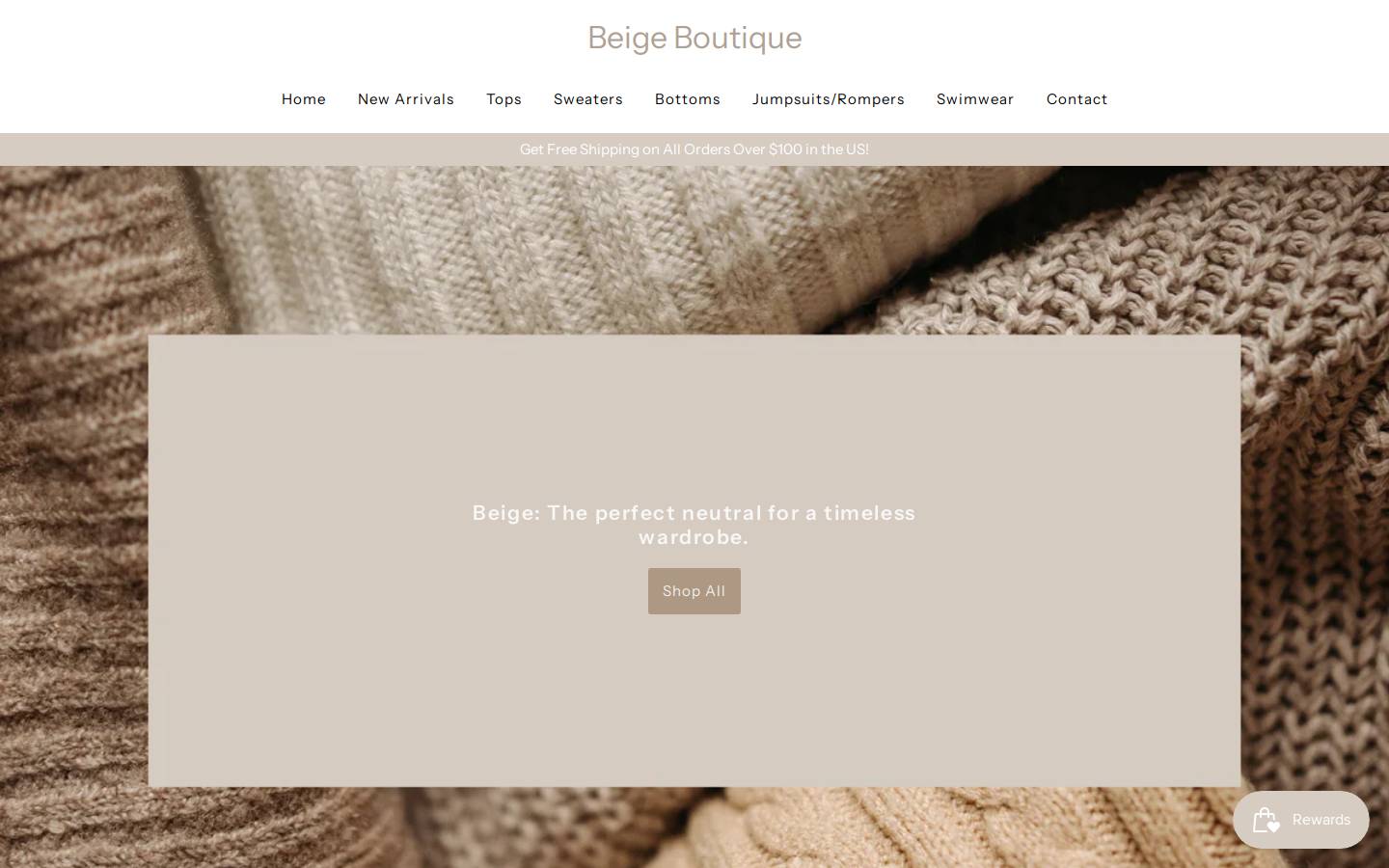 beigeboutique.net homepage screenshot