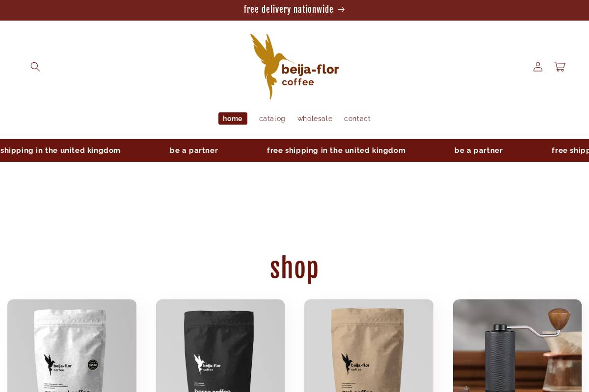 beijaflorcoffee.com homepage screenshot