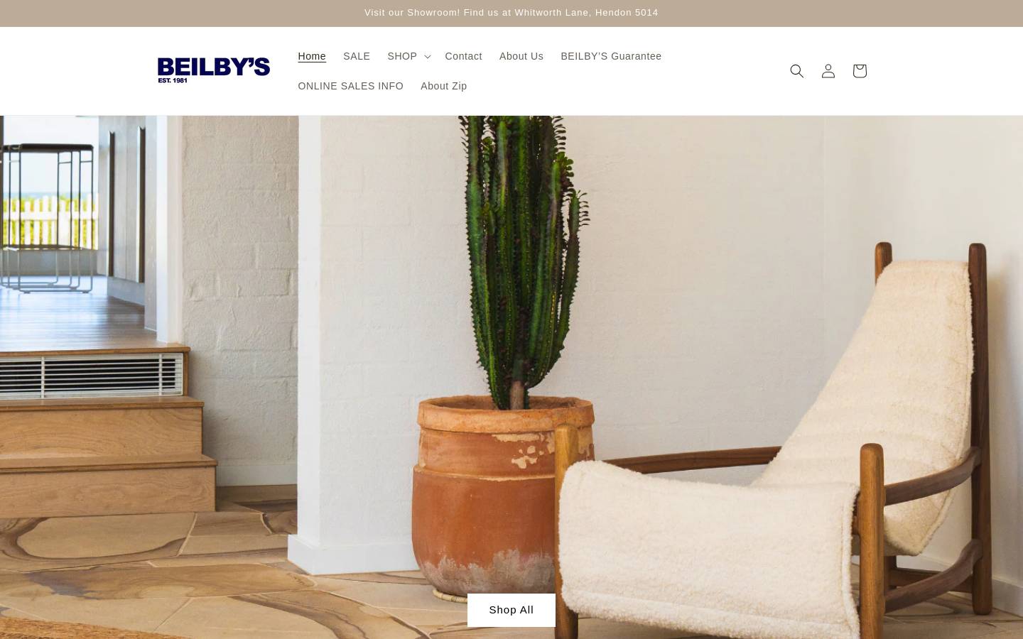 beilbys.com.au homepage screenshot