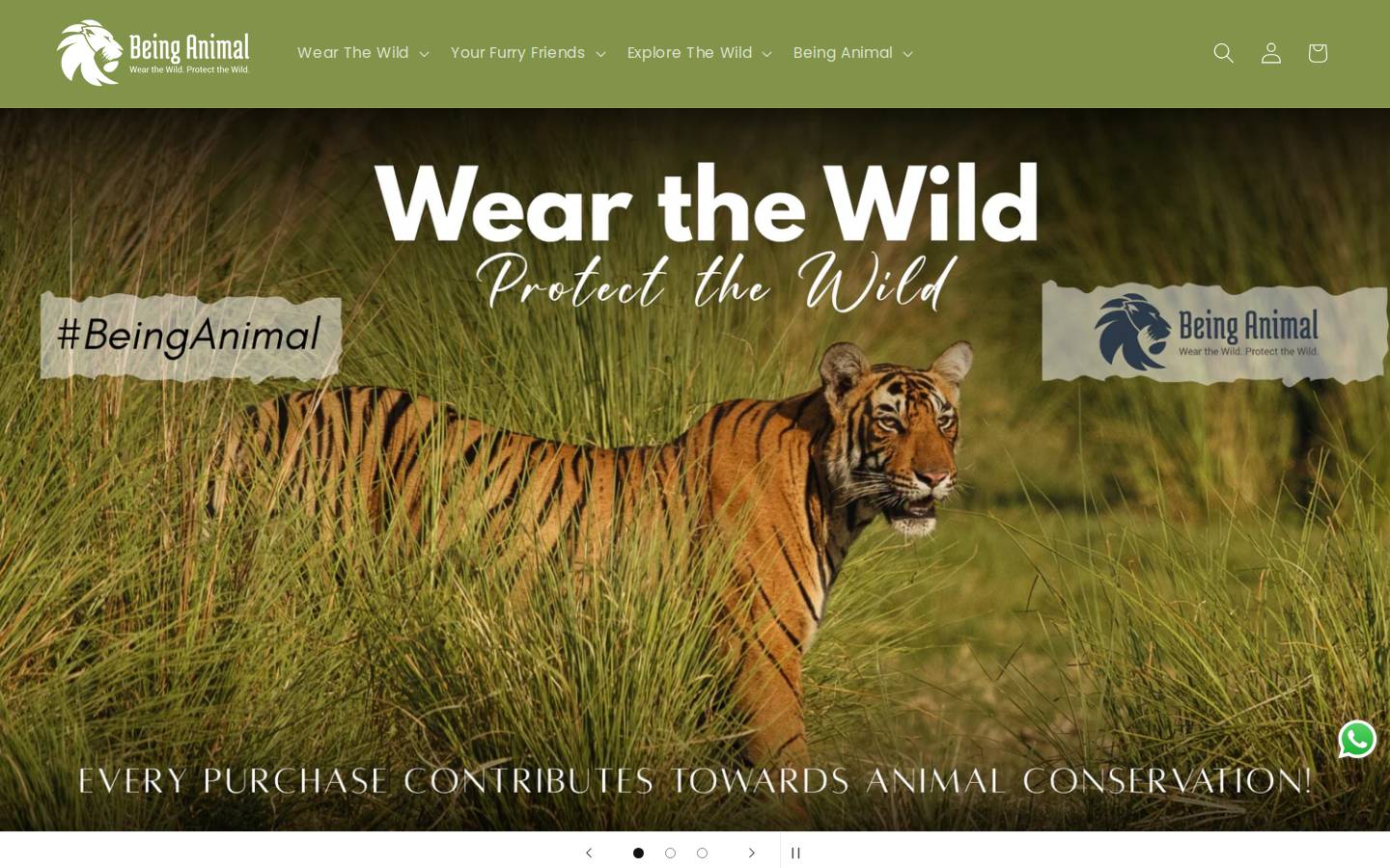 beinganimal.in homepage screenshot