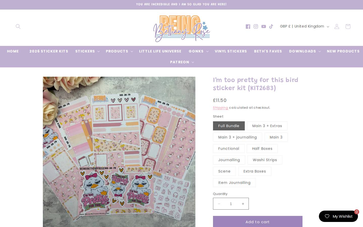 Being Bethany Rose homepage screenshot
