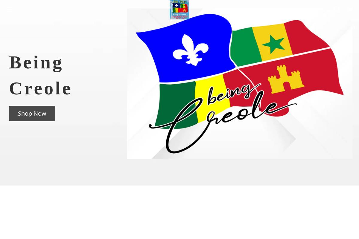 beingcreole.com homepage screenshot