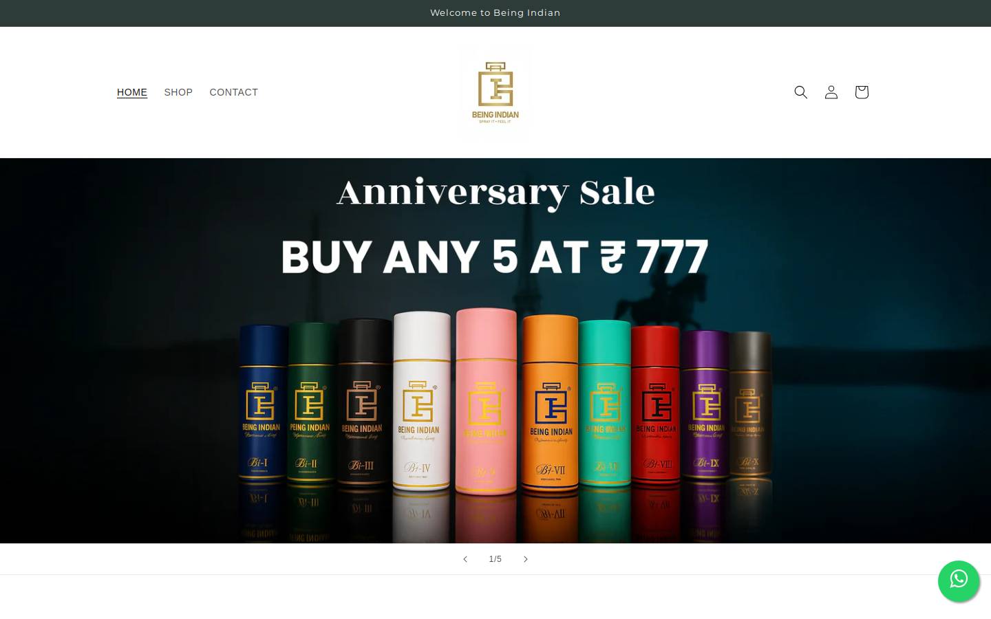 beingindian.in homepage screenshot