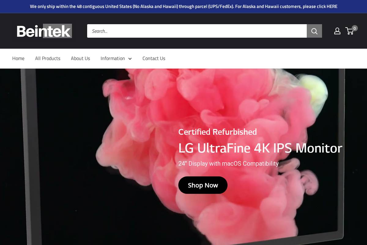 beintekusa.com homepage screenshot