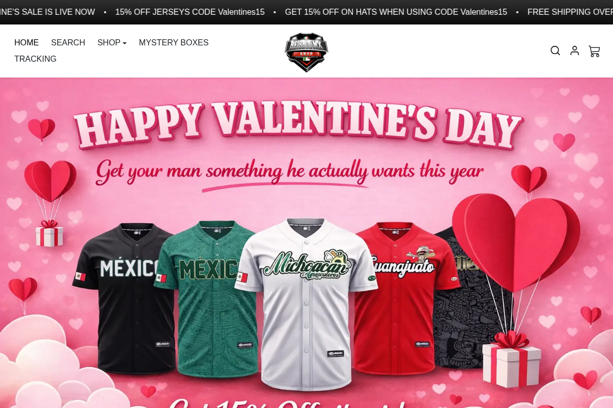 BeisbolMXShop homepage screenshot