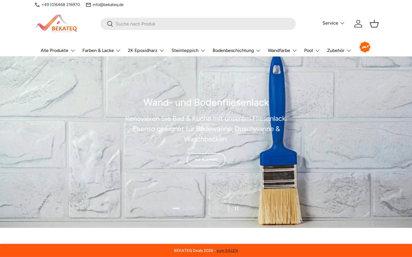 bekateq.de homepage screenshot