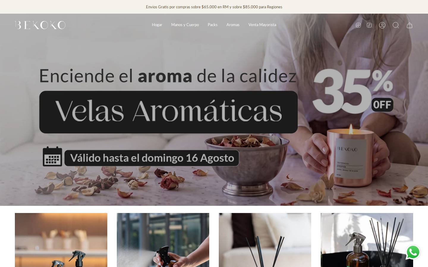 bekoko.cl homepage screenshot