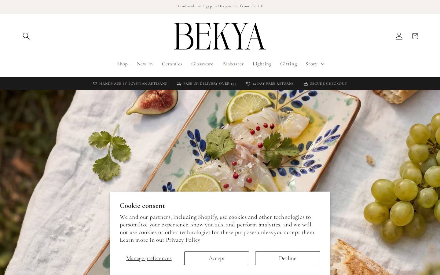bekyabekya.com homepage screenshot