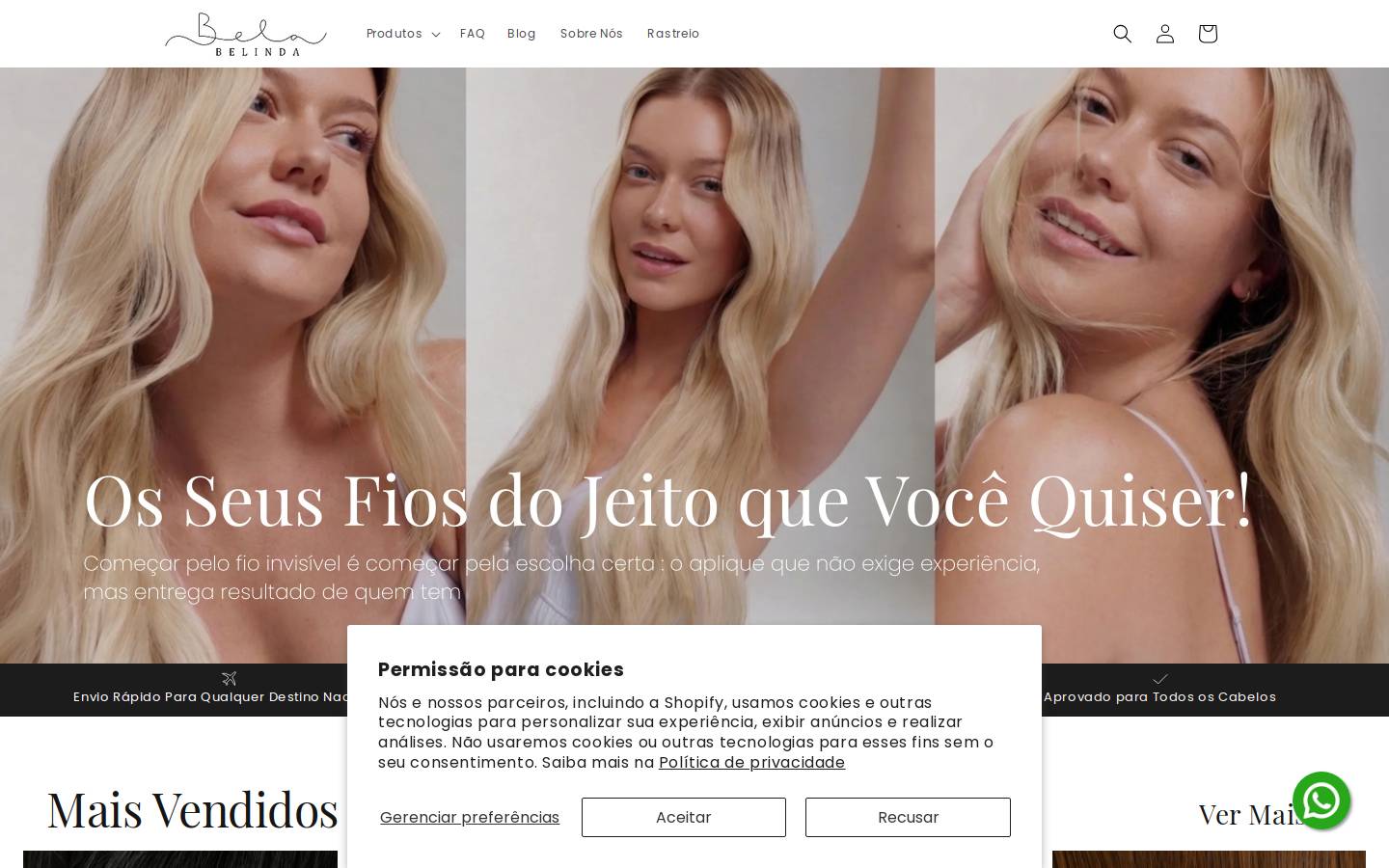belabelinda.com.br homepage screenshot