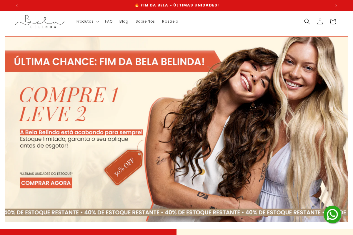 Bela Belinda homepage screenshot