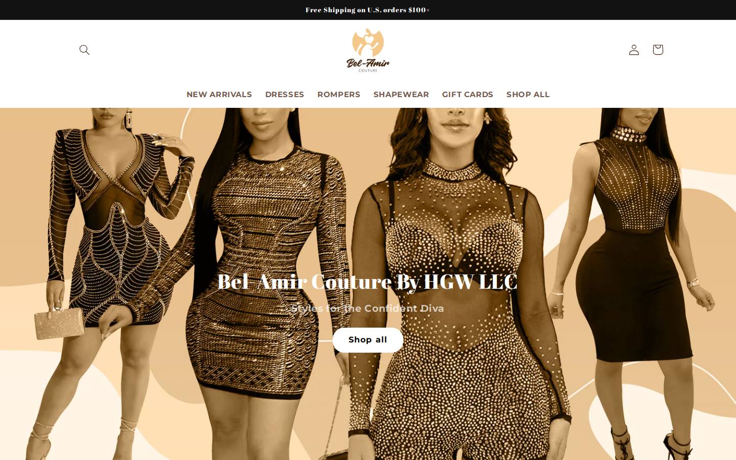 belamircouture.com homepage screenshot