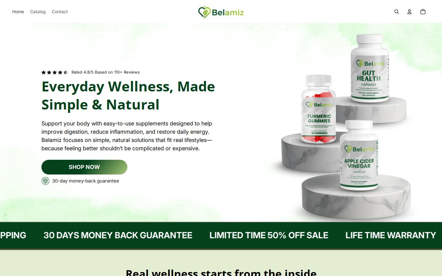 belamiz.com homepage screenshot