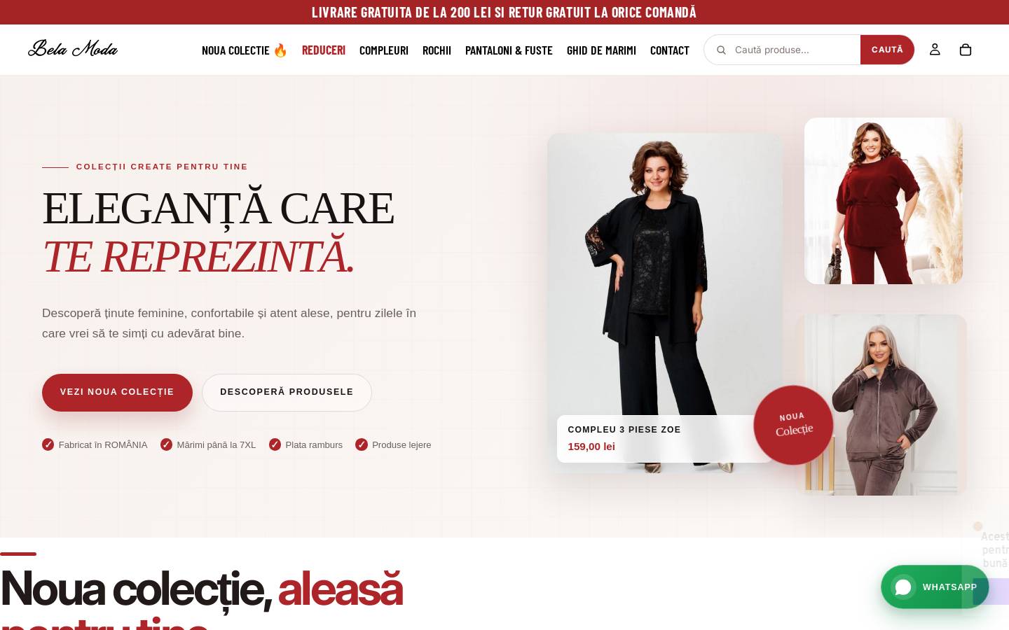 belamoda.ro homepage screenshot