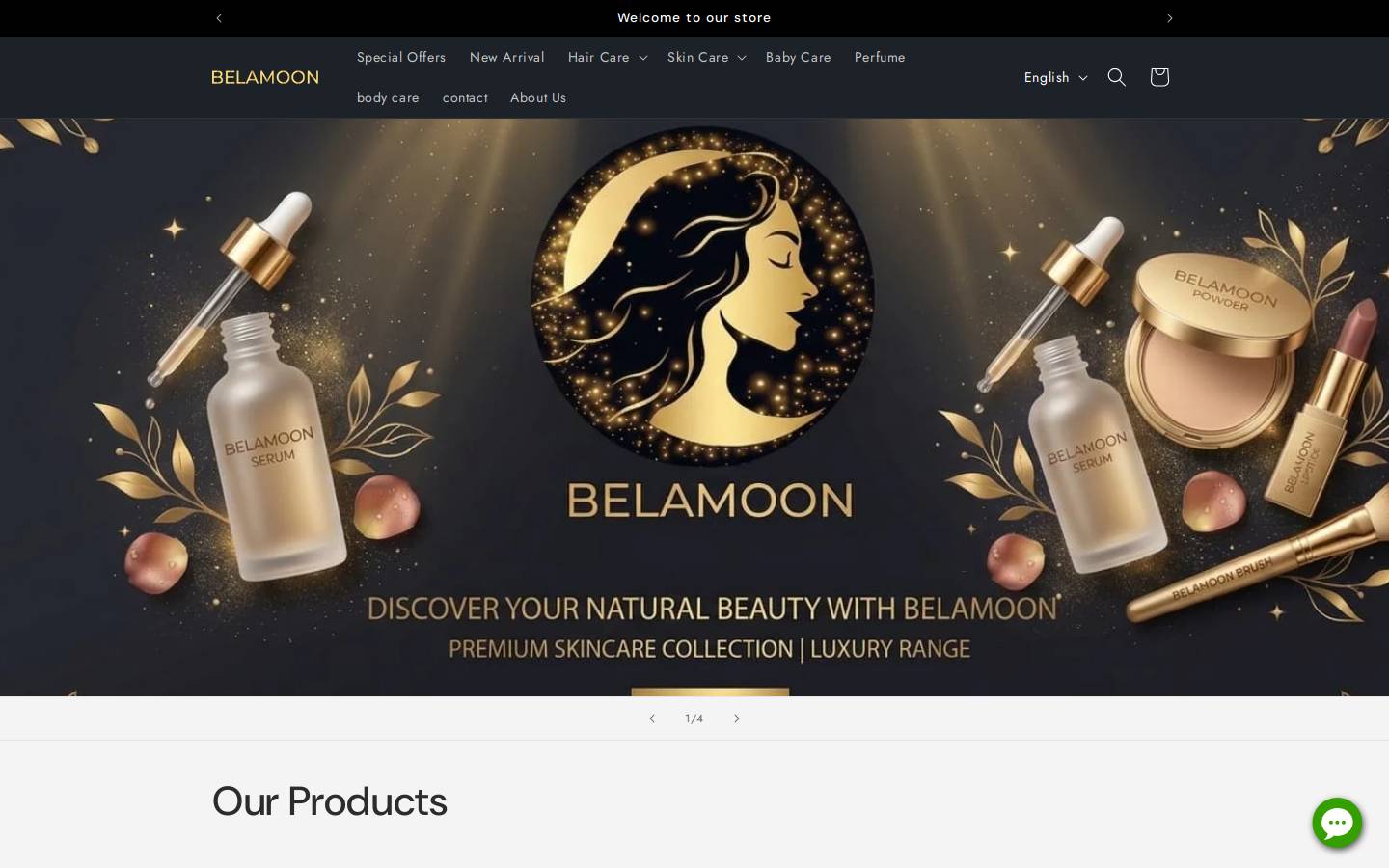belamoon.com homepage screenshot