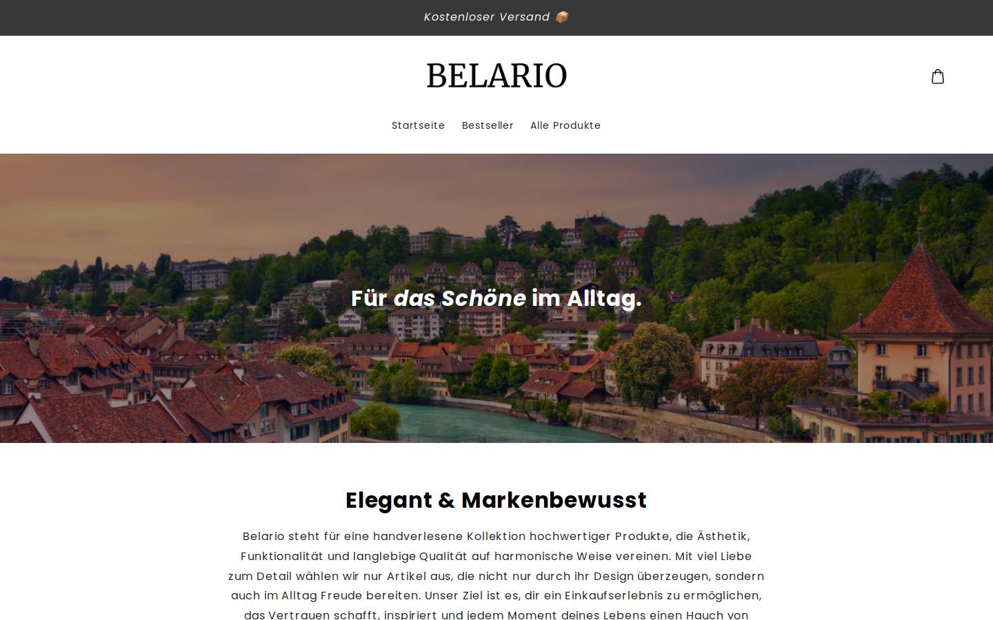 belario.ch homepage screenshot