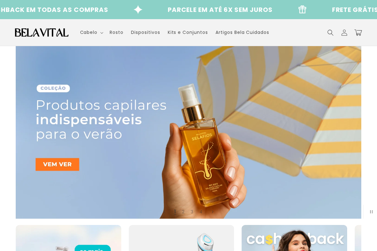 Bela Vital homepage screenshot