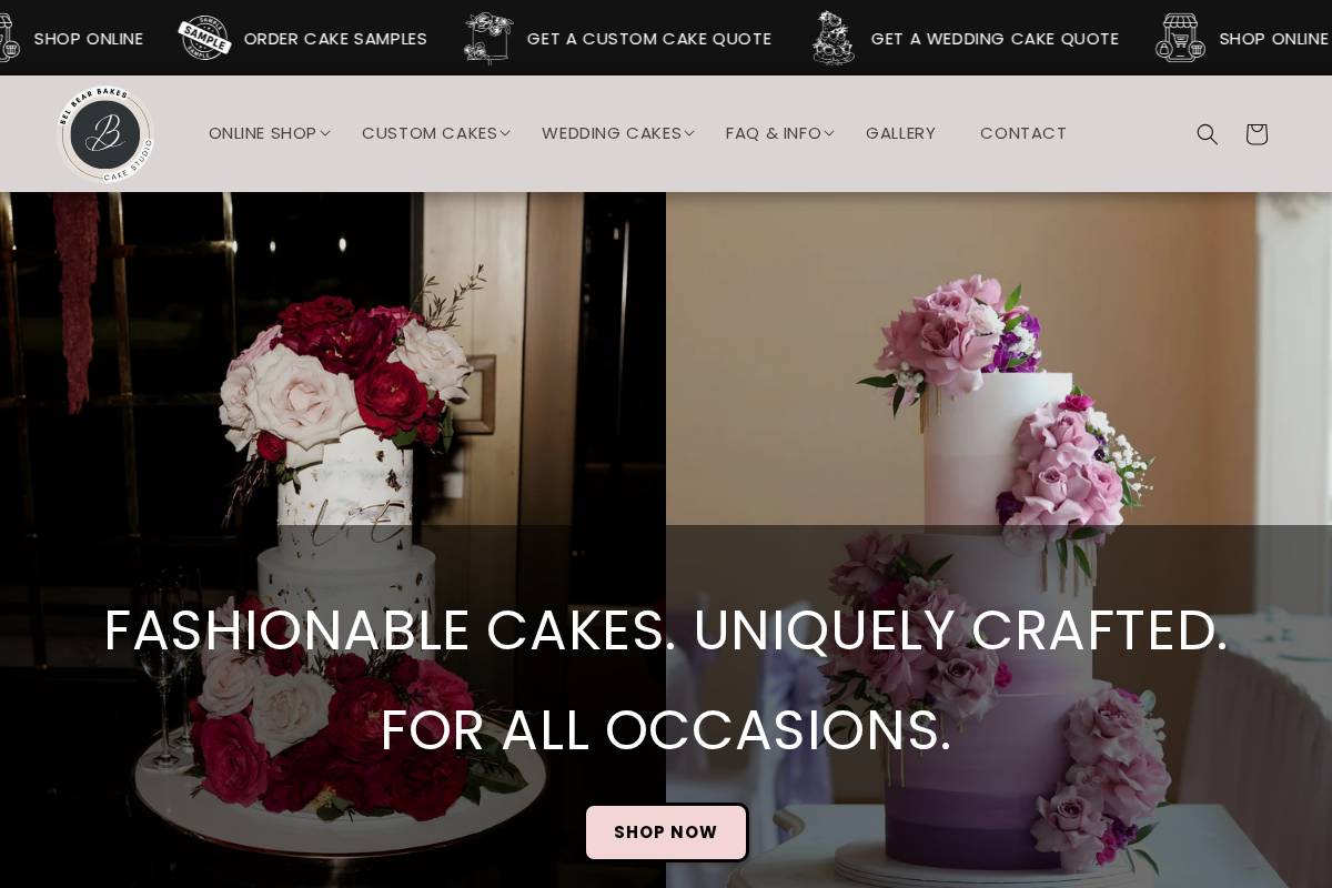 belbearbakes.com.au homepage screenshot