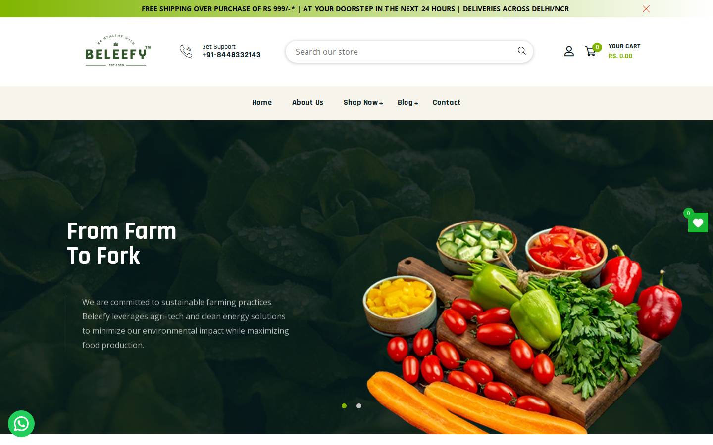 beleefy.com homepage screenshot