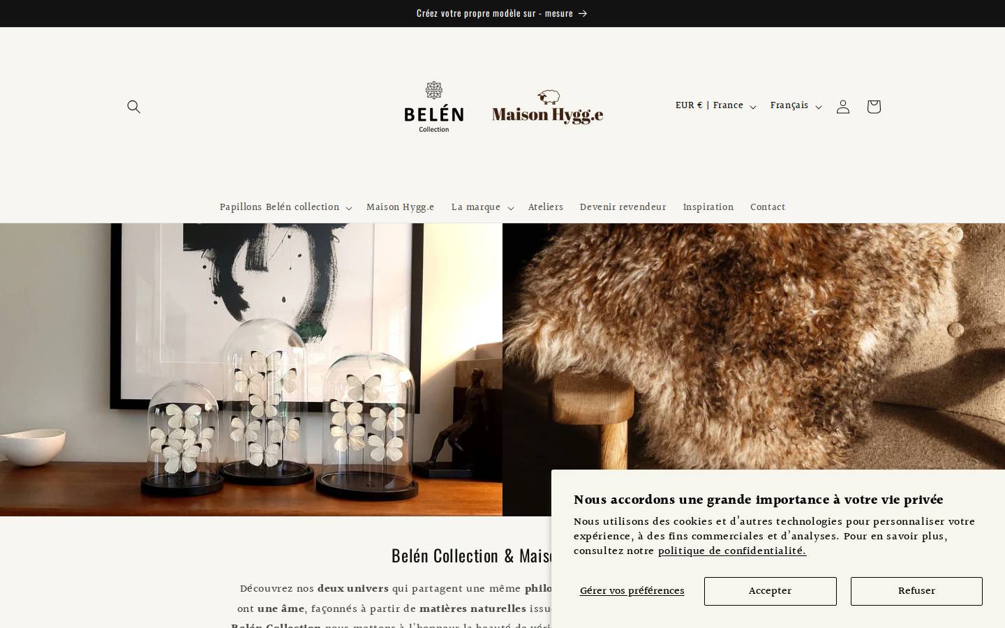 belen-collection.com homepage screenshot