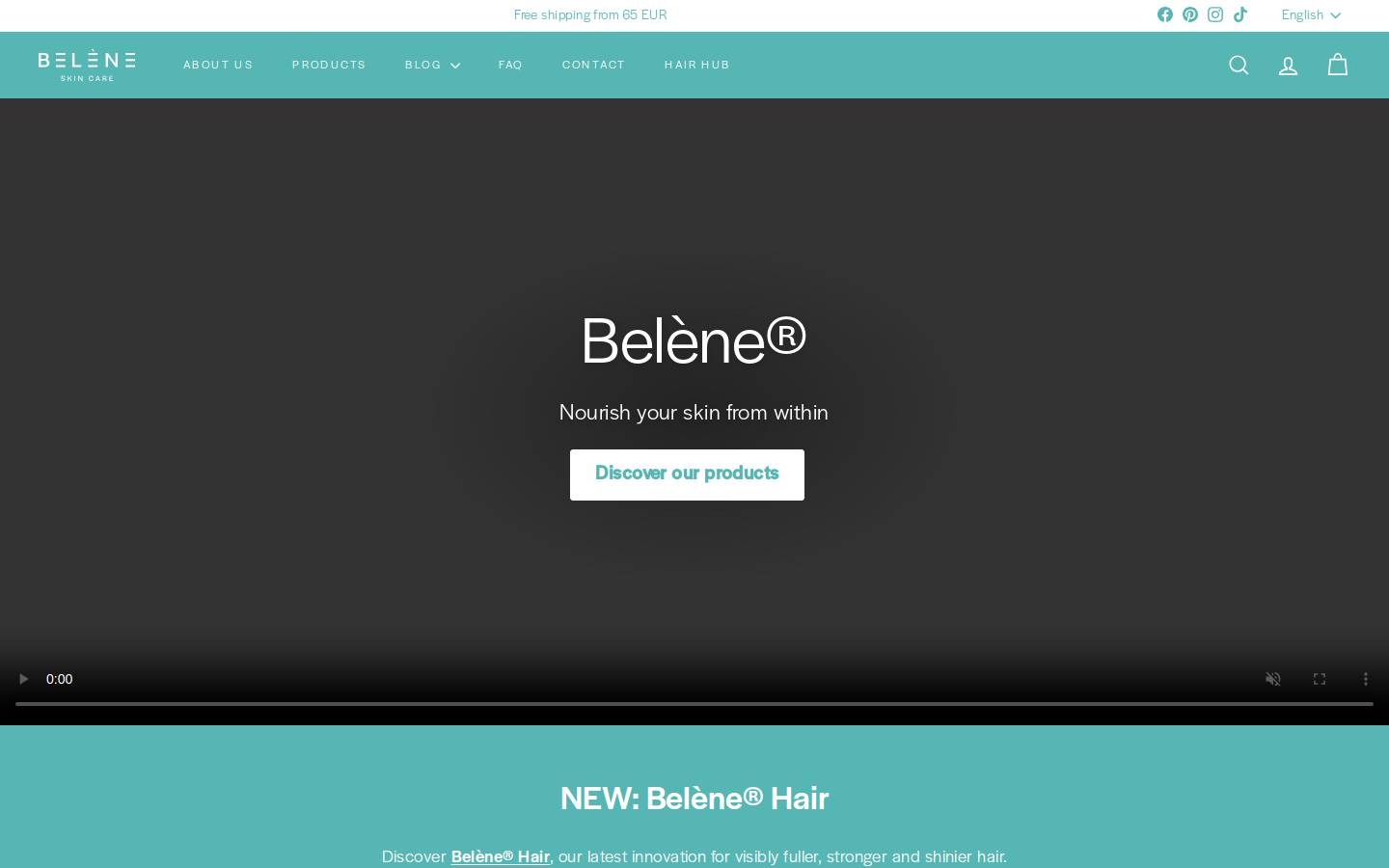 belene.com homepage screenshot