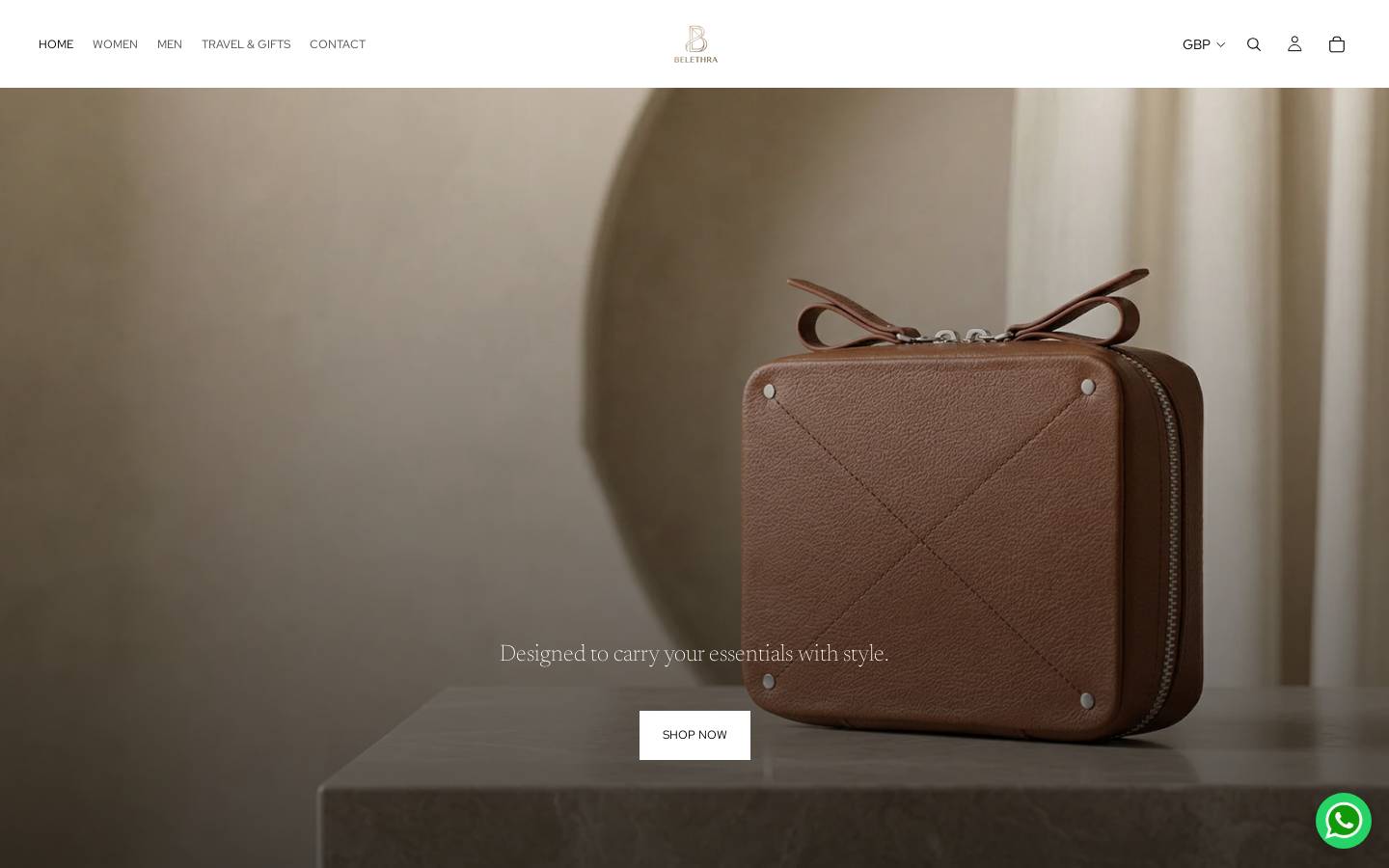 belethra.com homepage screenshot
