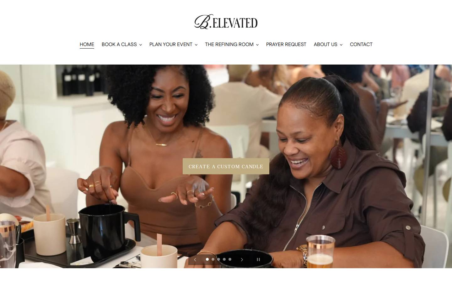 belevated.co homepage screenshot