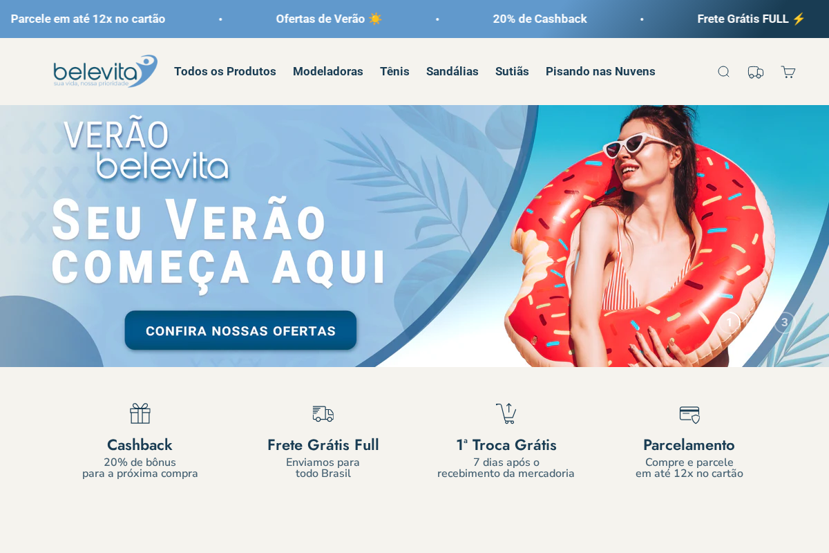 Belevita homepage screenshot