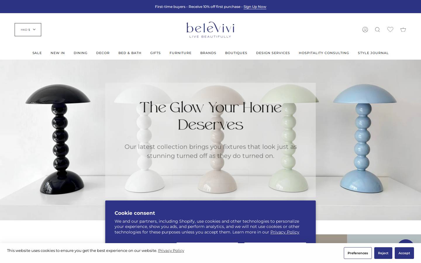 belevivi.com homepage screenshot
