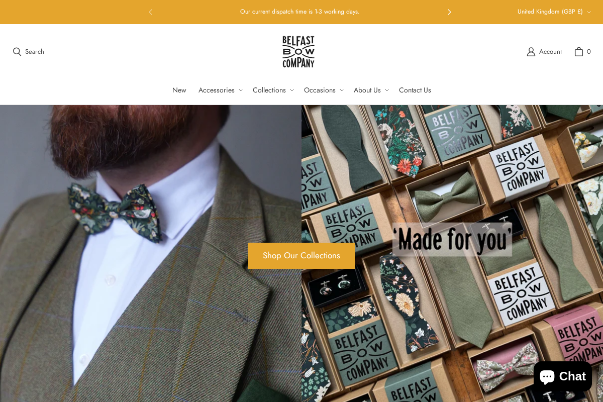 belfastbowcompany.com homepage screenshot