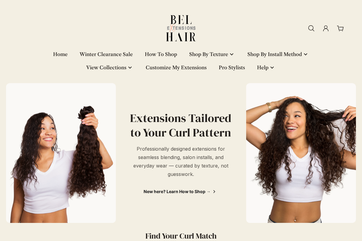 BelH Ext. homepage screenshot