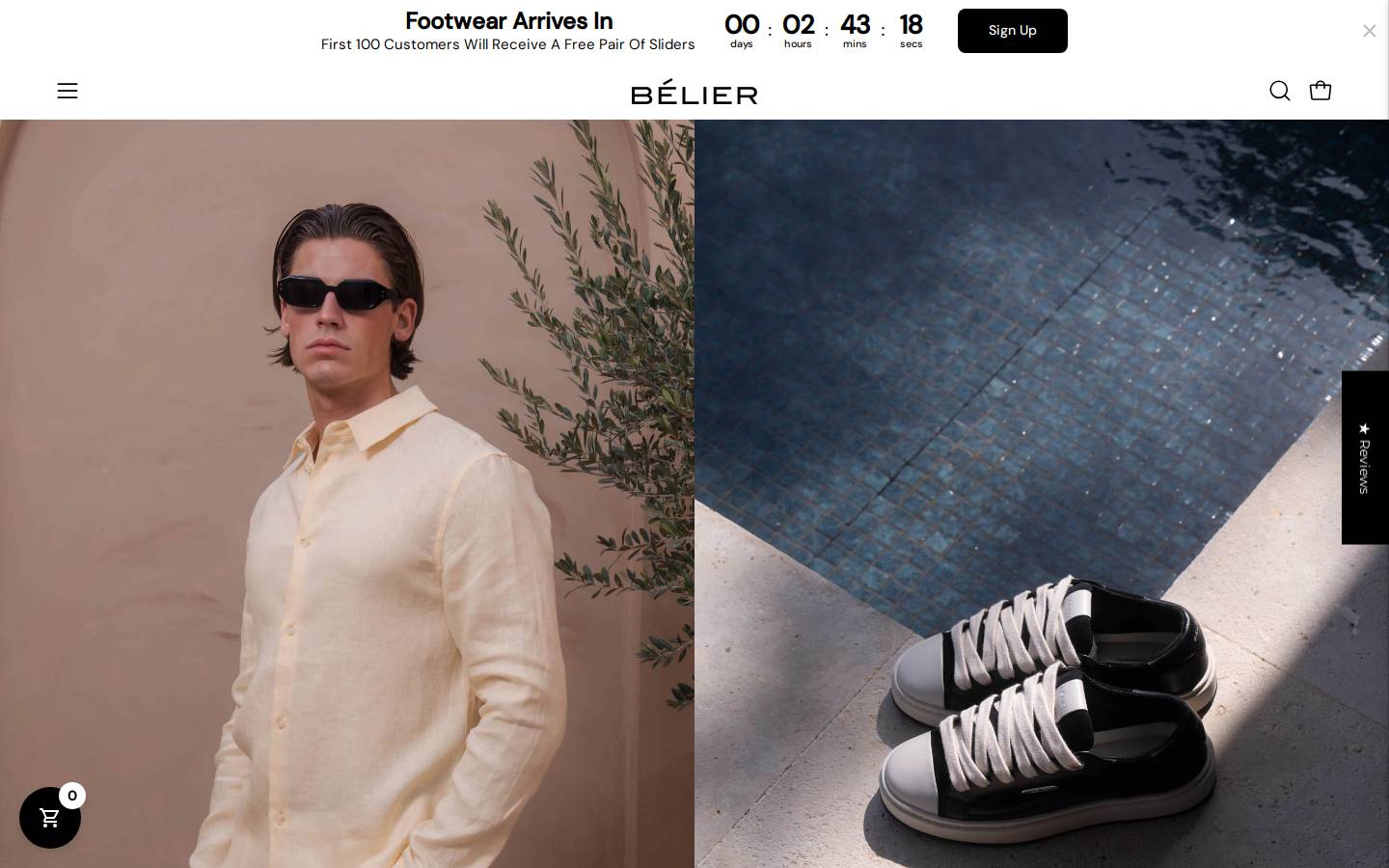 belierparis.com homepage screenshot