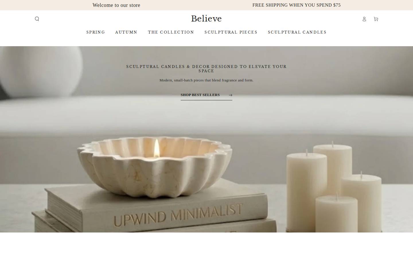 believecandle.com homepage screenshot