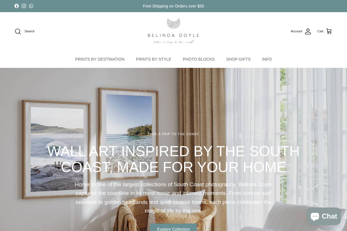 belindadoyle.com.au homepage screenshot