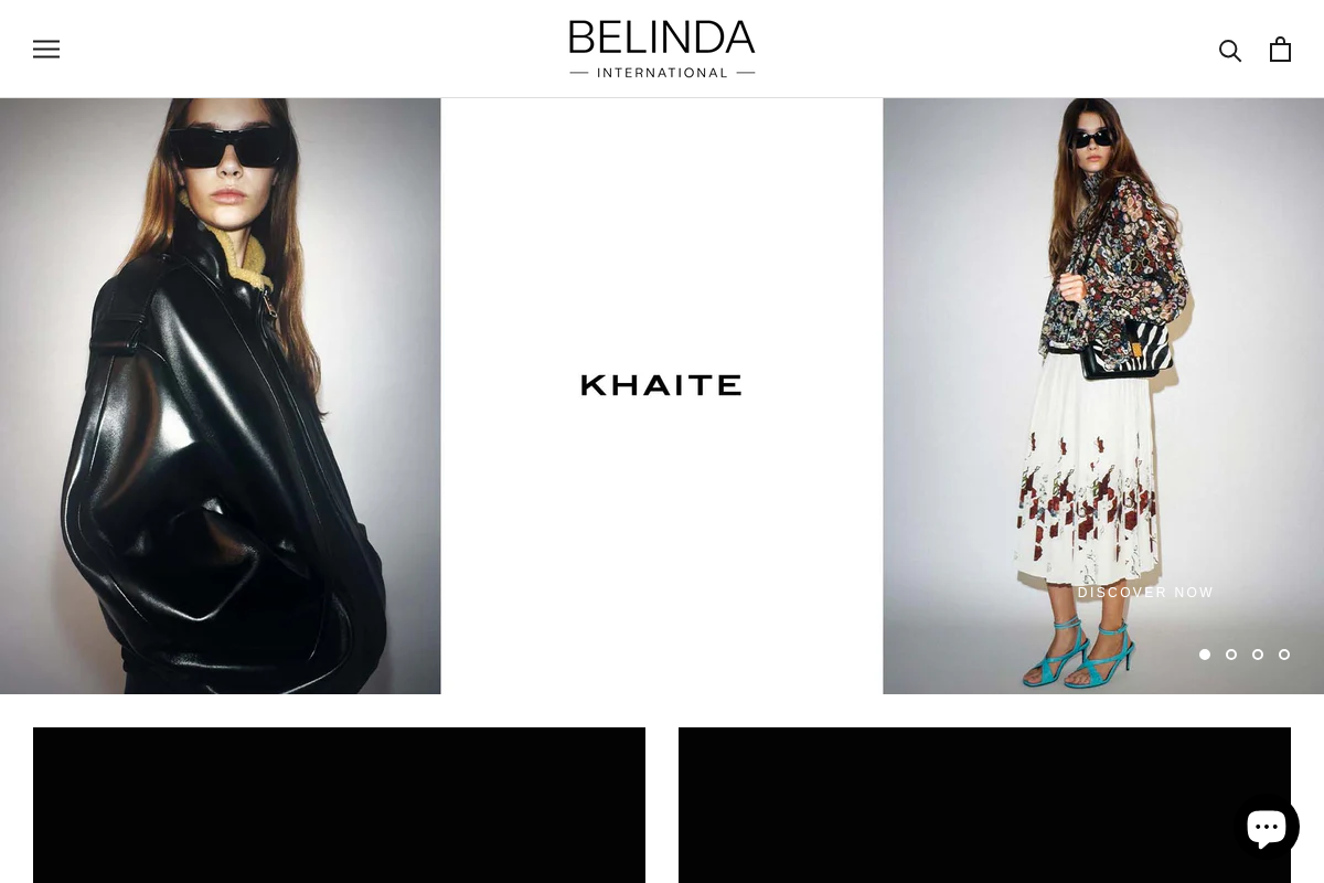 Belinda International homepage screenshot