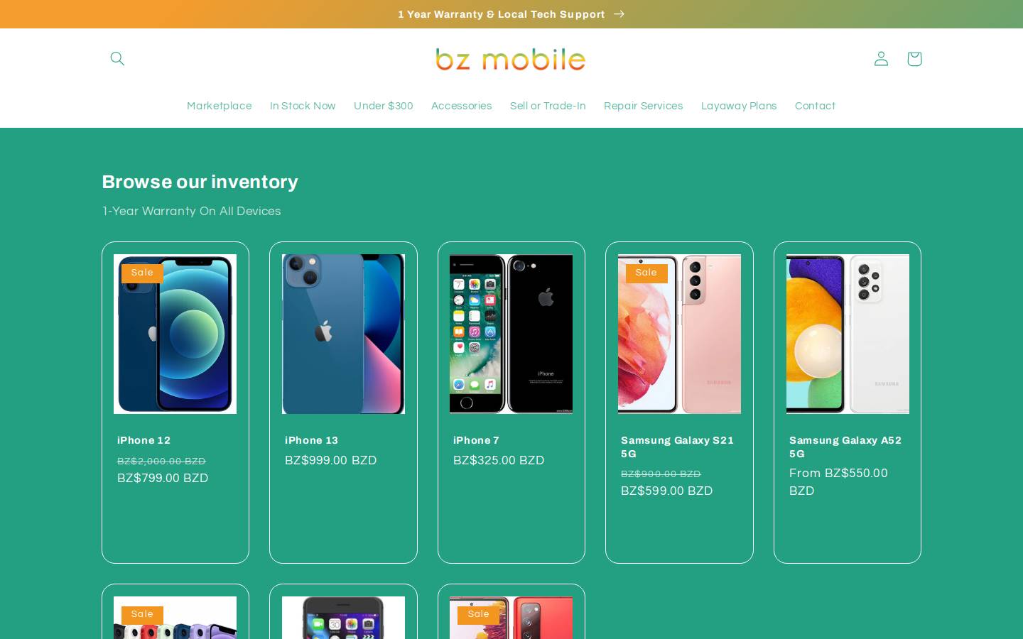 belizemobile.com homepage screenshot
