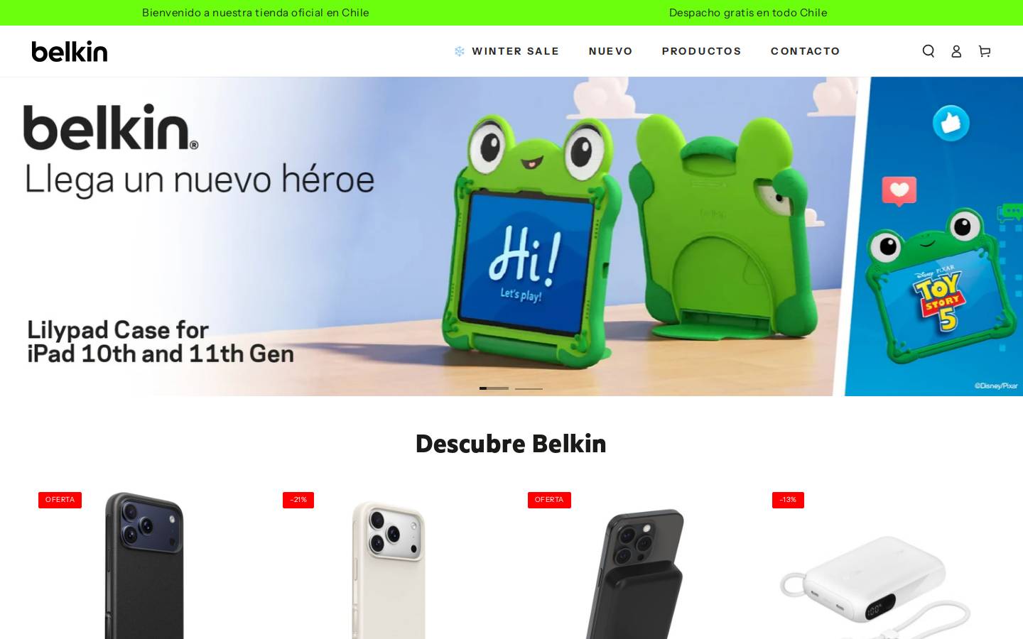 Belkin International homepage screenshot