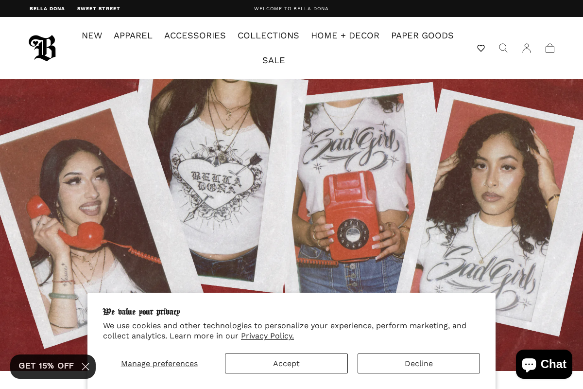 Bella Doña homepage screenshot