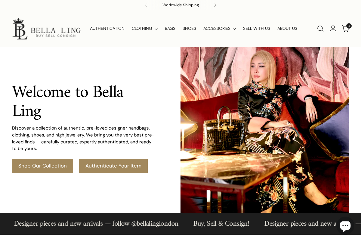 Bella Ling homepage screenshot