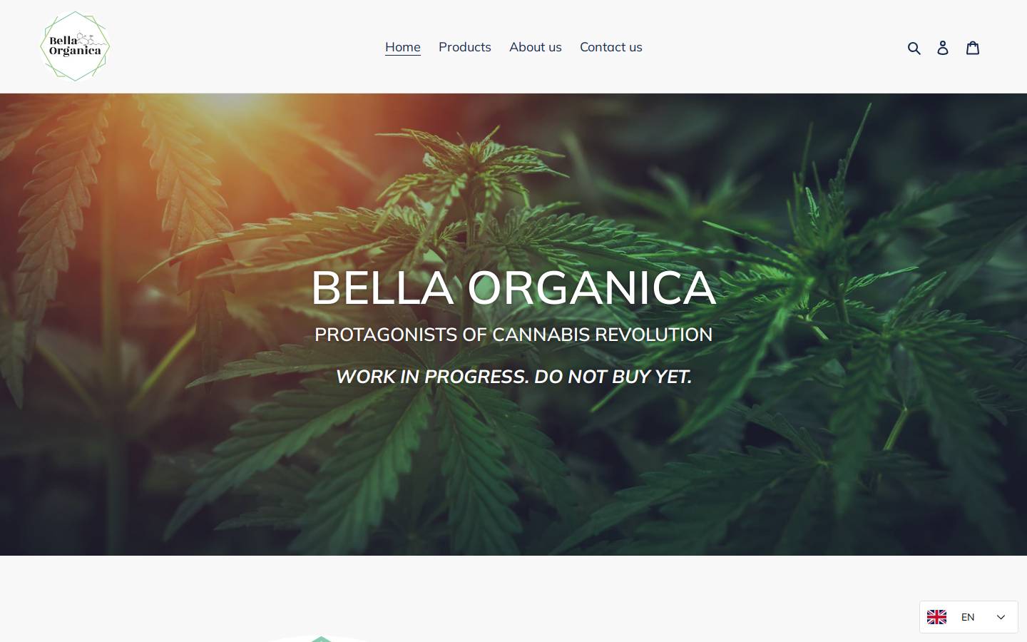 bella-organica.com homepage screenshot