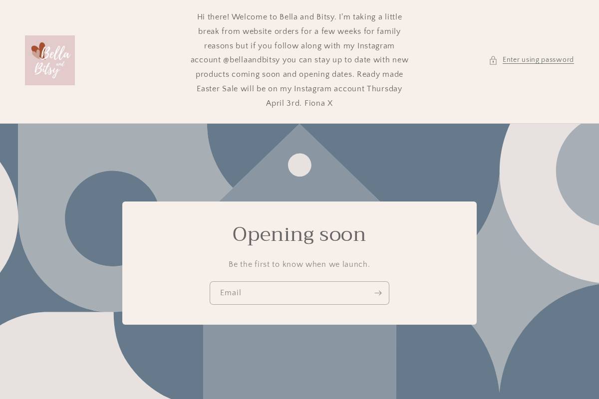 bellaandbitsy.com homepage screenshot