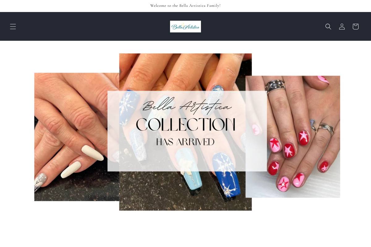 bellaartistica.com homepage screenshot