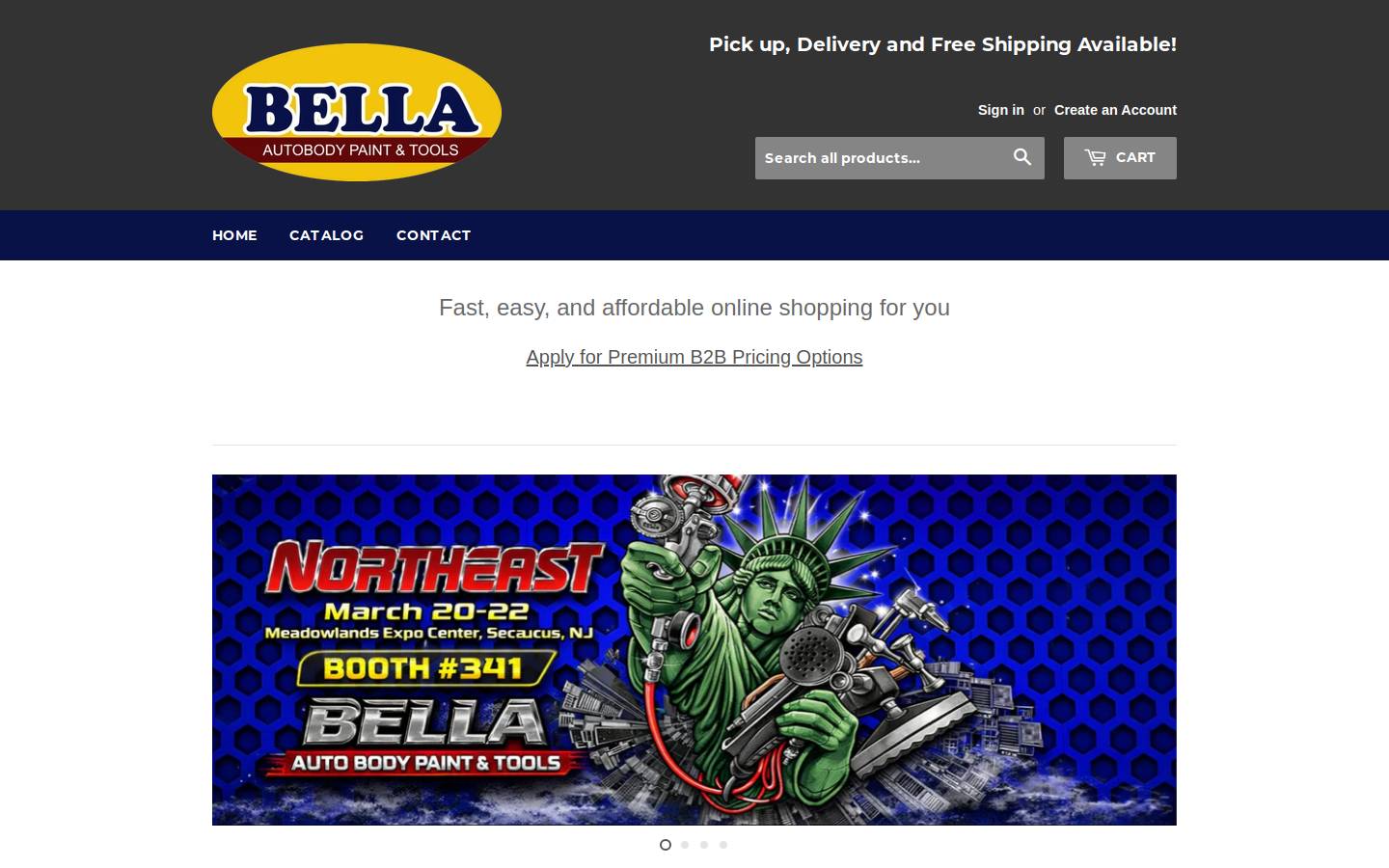 bellaautosupply.com homepage screenshot