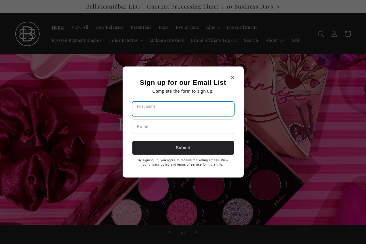 bellabeautébar LLC homepage screenshot