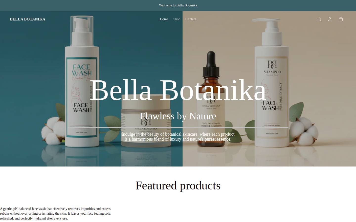 bellabotanika.com homepage screenshot