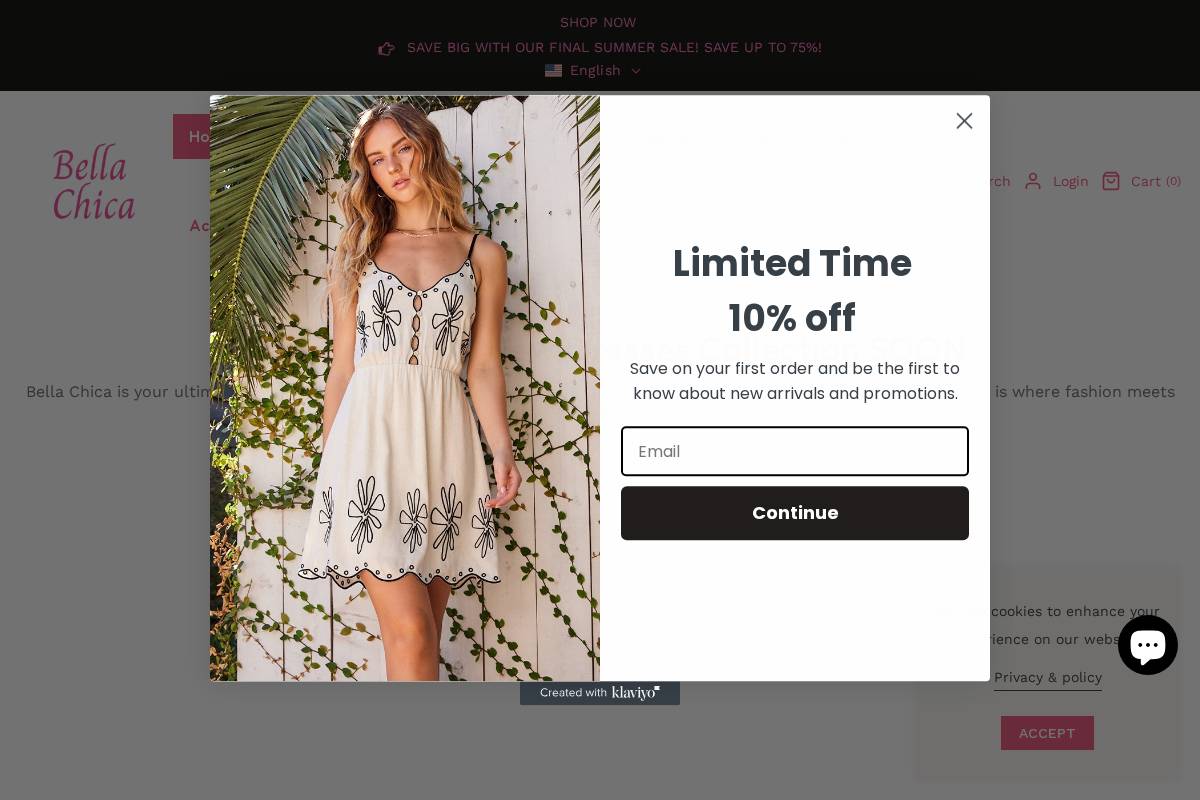 bellachicausa.com homepage screenshot