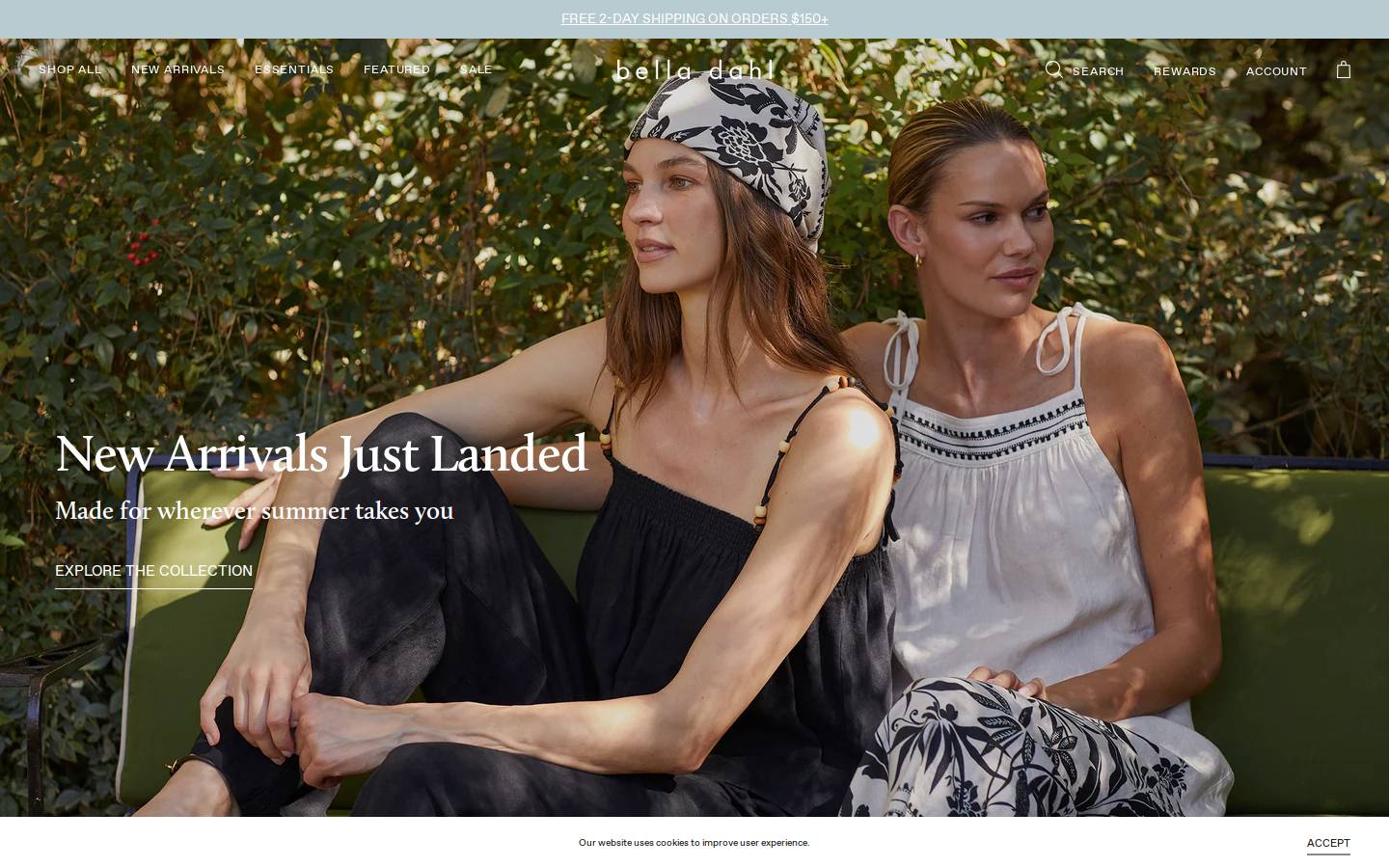 Bella Dahl homepage screenshot